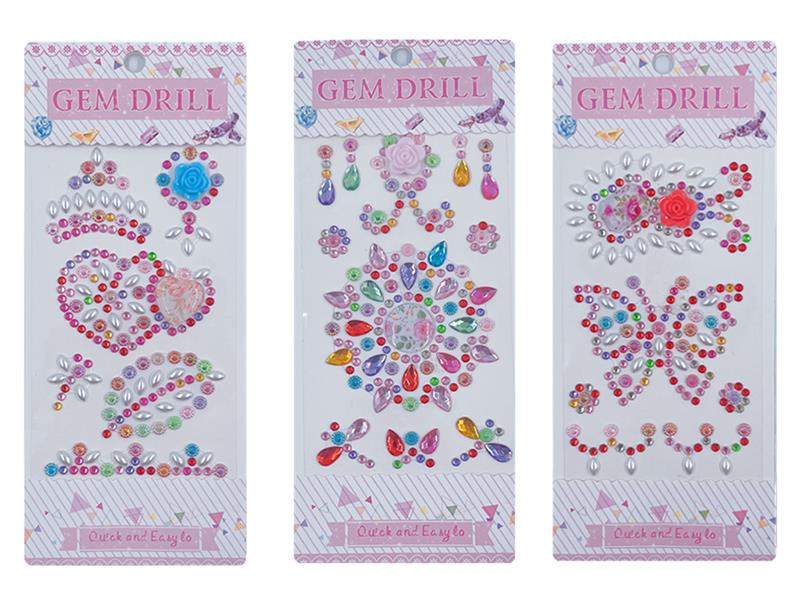 Eyes Face Gems Crystal Stickers