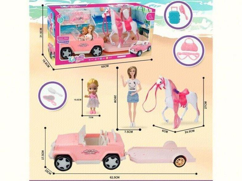 Barbie Doll Off-Road Jeep Carriage Set