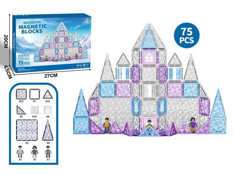 Magnetic Sheet Building Blocks 75pcs