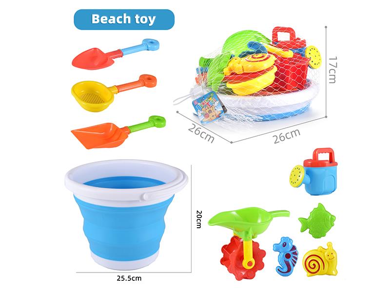 Folding Sand Bucket Set 9pcs