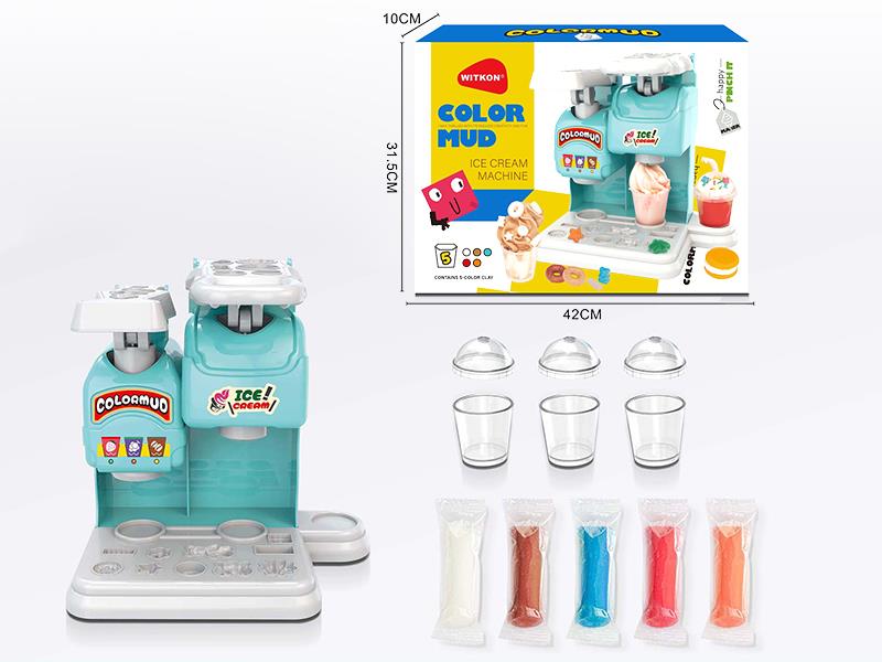 Color Clay Coffee Ice Cream Machine Toy