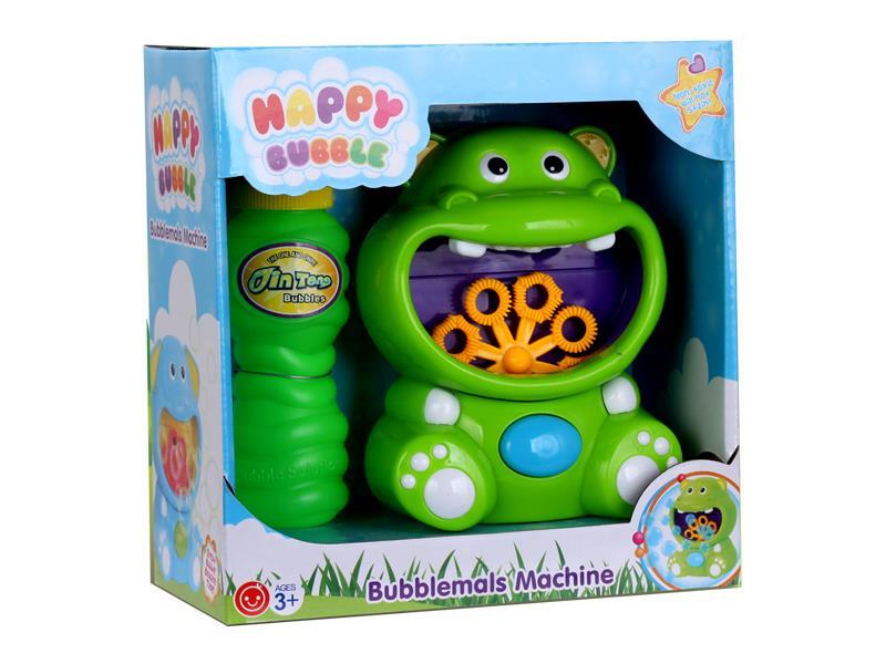 Green Hippo Bubble Machine