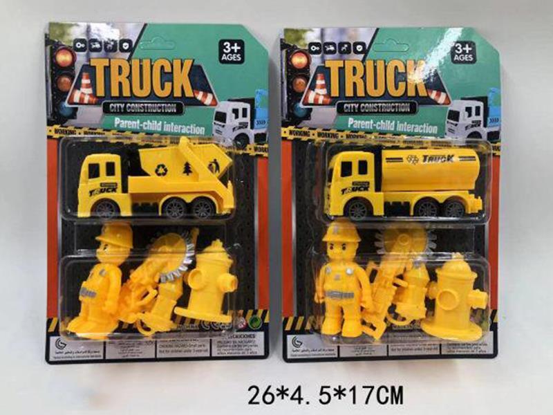 1 Pull Back Engineering Truck + Accessories