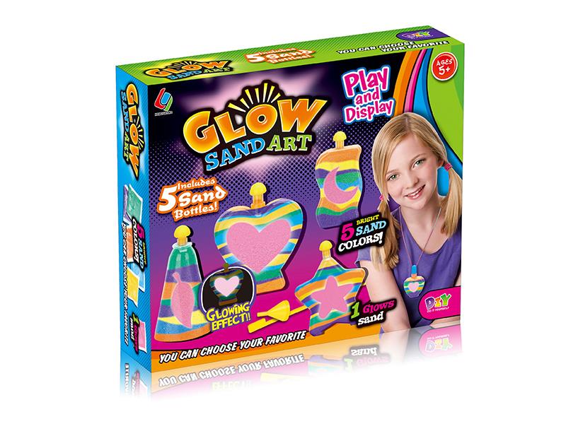 Creative Kids DIY Sand Art(Glow In The Dark,5 Sand Bottles)