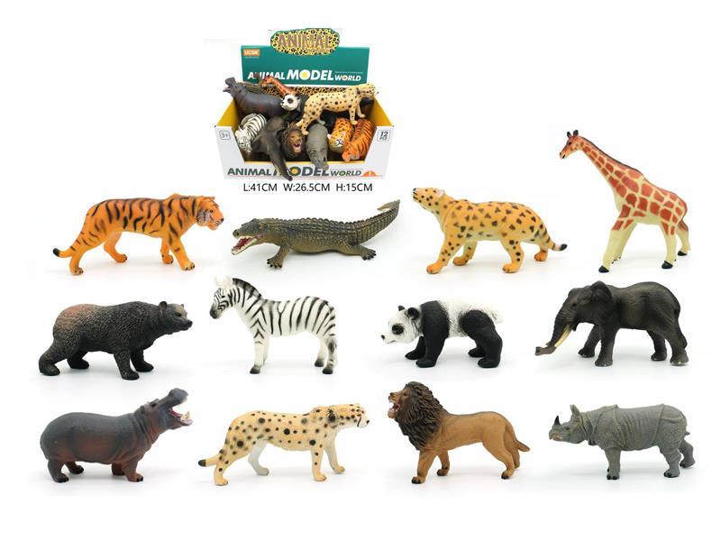 12PCS Vinyl Wildlife Toy