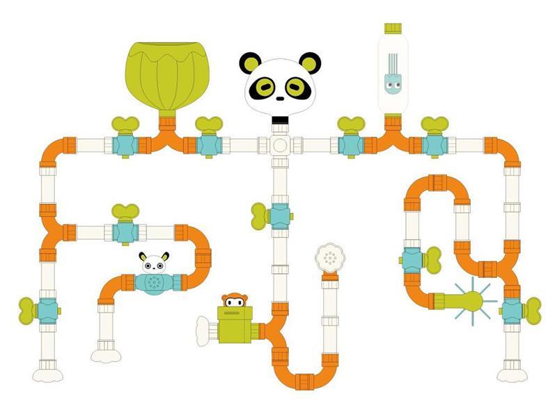 DIY Pipe Bath Toys 58PCS