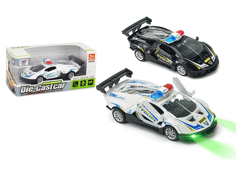 1:32 Pull Back Alloy Police Car Lamborghini SCV12 With Lights And Music(1PCS)