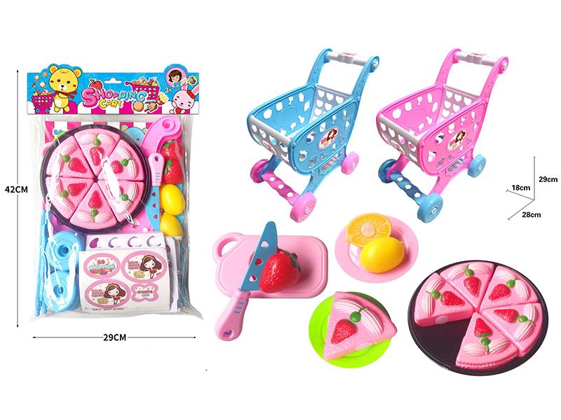 Cutting Strawberry Pizza Set  + Shopping Cart