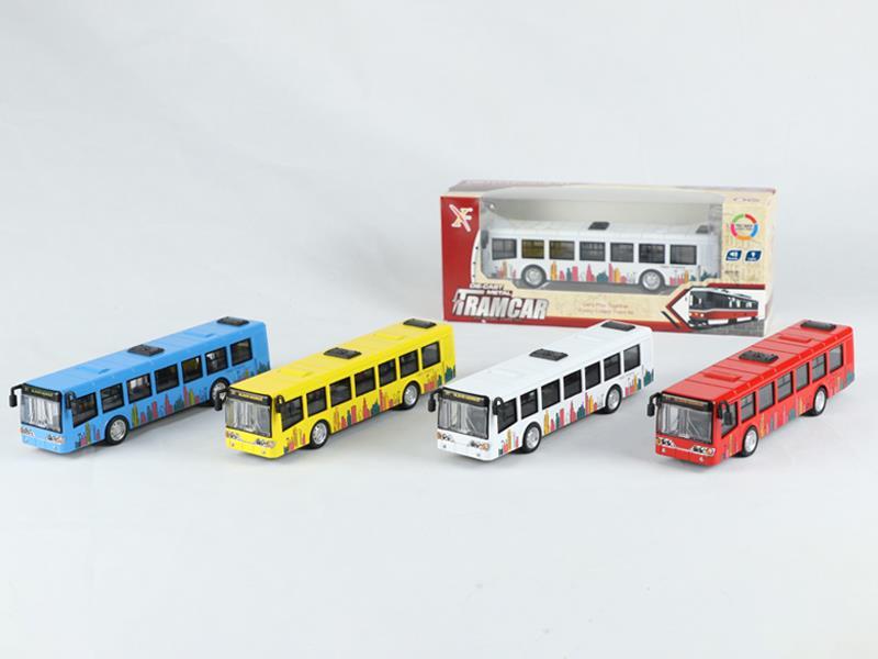 1:90 Alloy Pull Back Bus With Sound And Light