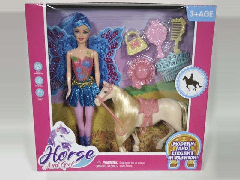 Flower Fairy With Horse (Barbie'S Wings Can Move)