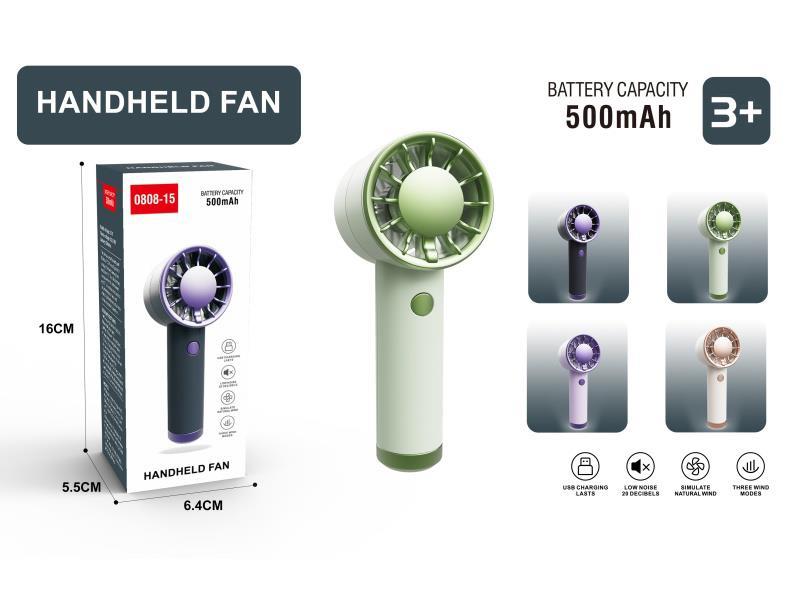 Electroplating High-Speed Fan, Charging Handheld Fan (With Base), 3 Wind Speeds