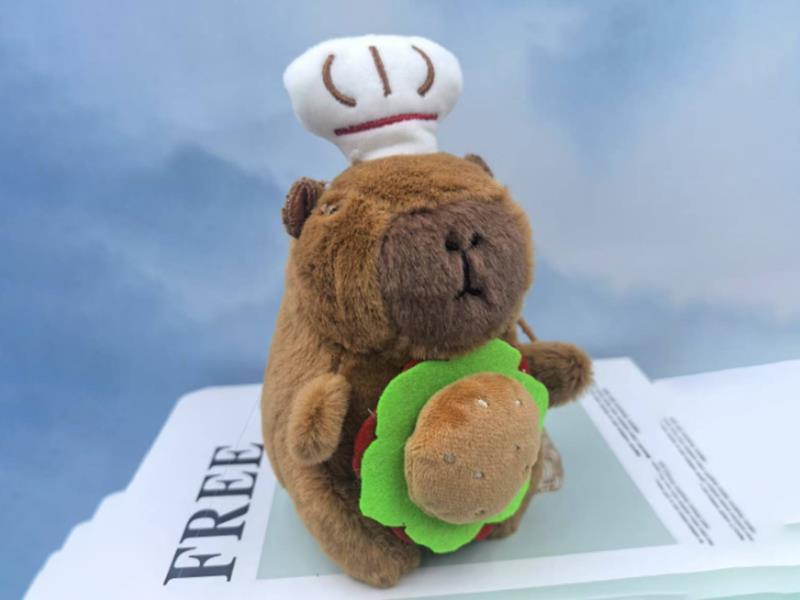 Plush Hamburger Capybara Toy