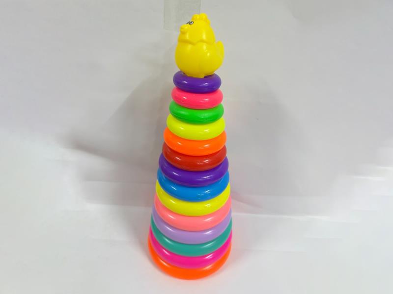Hen Rainbow Tower Jenga Loop 14 Layers