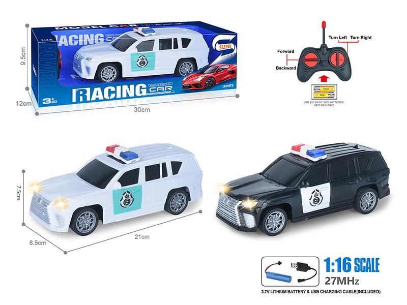 27Mhz 1:16 4-Channel Remote Control Lexus Simulation Police Car With Headlights(Included Batteries)