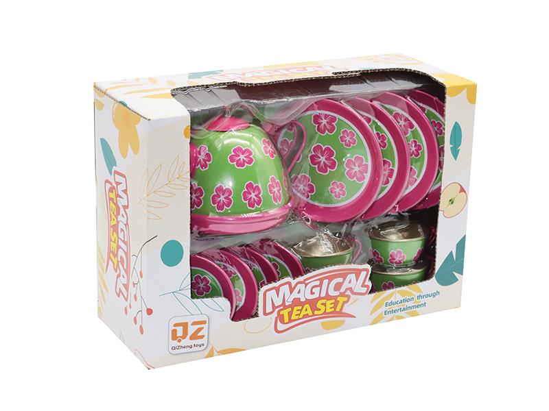 Tinplate Tea Set - Flower Pattern
