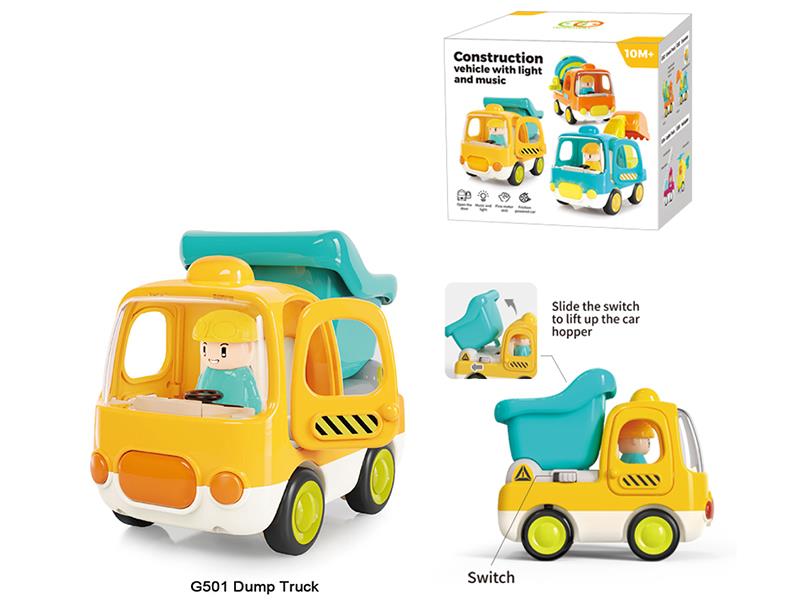 Friction Dump Truck With Light And Music