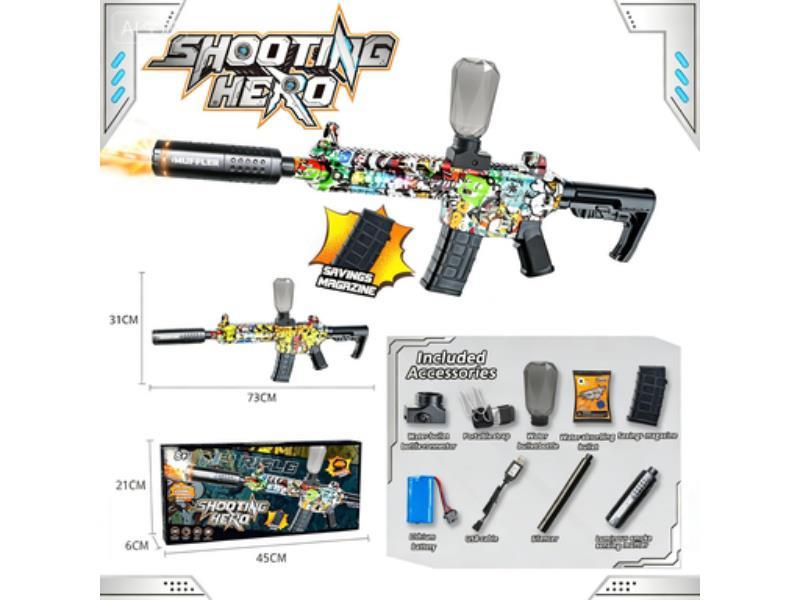 Medium M4 Viper Electric Water Bullet Gun [Marquise Light + Flamethrower Version] High-Speed Continuous Firing Version