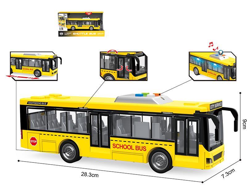 1:16 Friction Bus(Opening Door,Light & Sound)