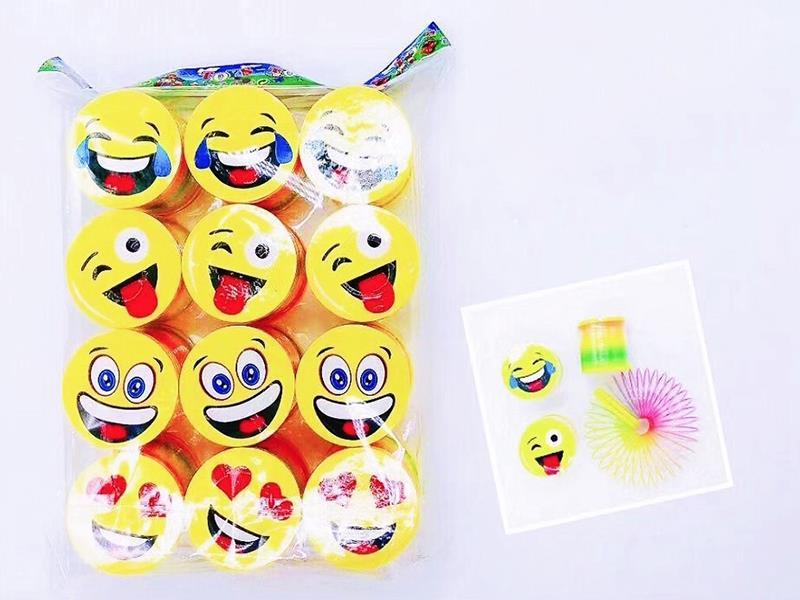 Rainbow Spring With Expression Face Lid 12pcs