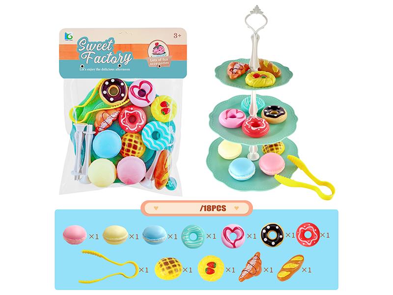 Three Layer Dessert Stand Dessert Set 18pcs