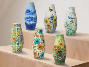 A 3D Vase Jigsaw Puzzle Without Lights