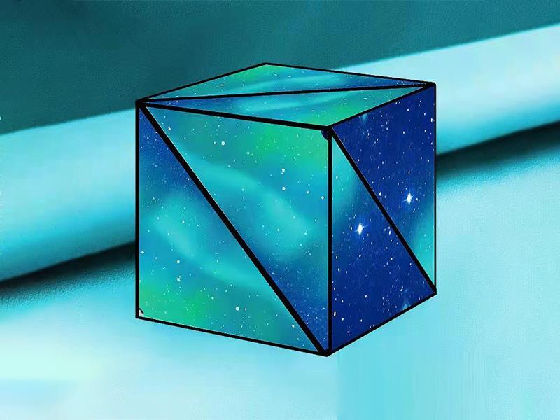 6.2cm Arctic Aurora Magic Cube