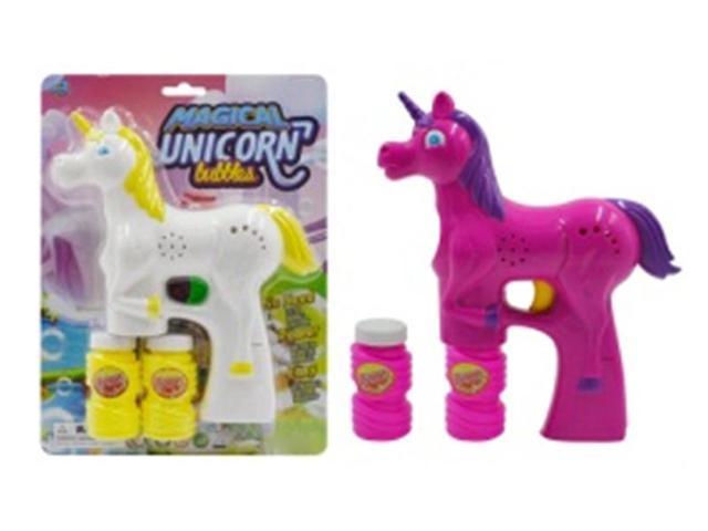 Solid Color Spray-Painted  Unicorn Bubble Gun With Music