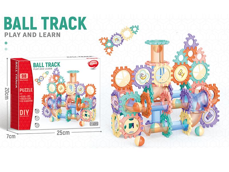 DIY Rolling Ball Track Building Blocks  98pcs