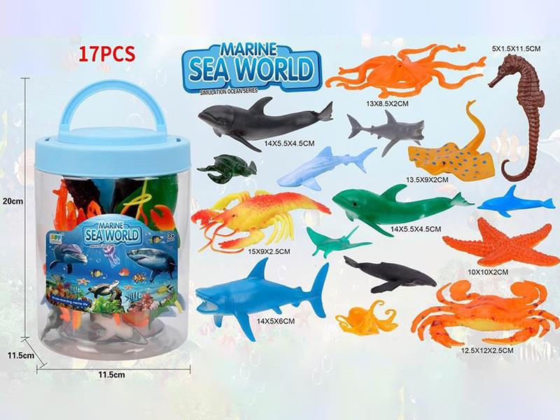 Sea Animals Set 17pcs