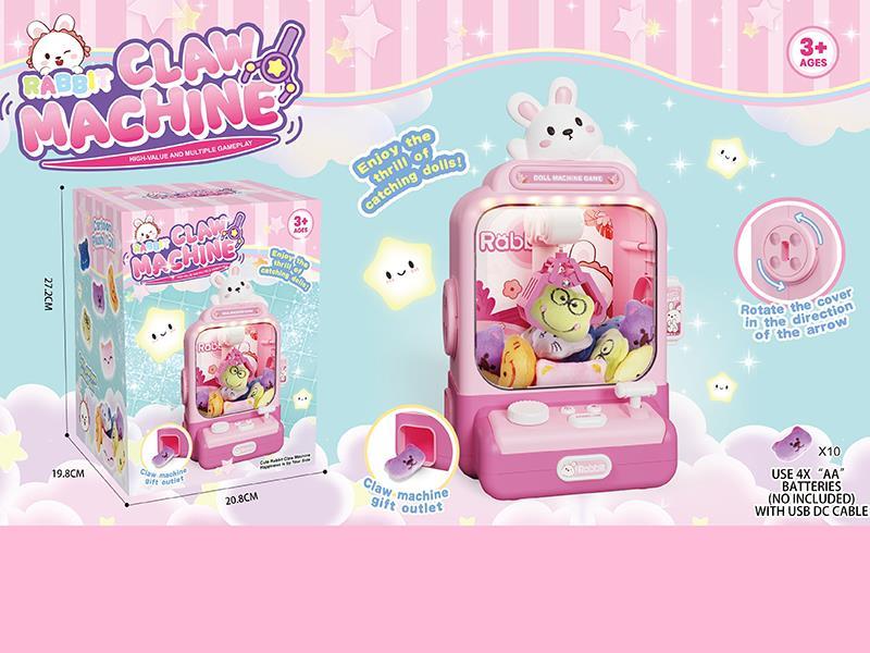 Rabbit Doll Machine With Lights, 10 Dolls