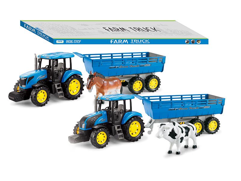Friction Farm Tractor With Tailer