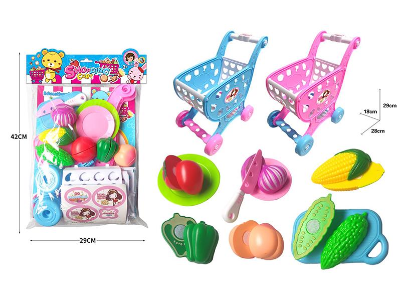 Cutting Vegetables Set + Shopping Cart