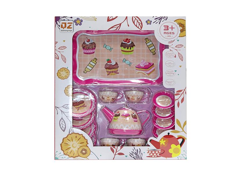 Tinplate Tea Set - Cake Pattern