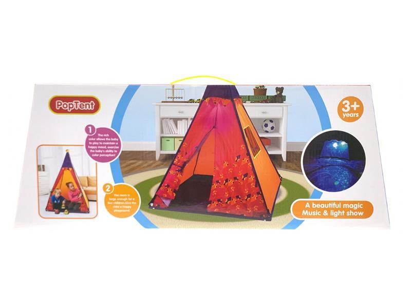 Indian Tent With Music Colorful Projection Light - Blue