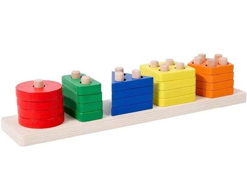 Wooden Colorful Shape Matching Toy