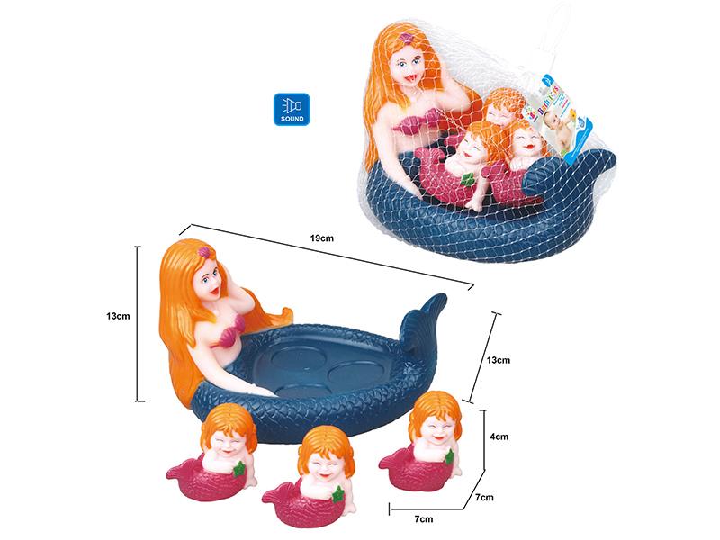 Cute Mermaid Kids Bath Toy Set