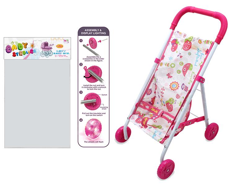 Play House Toy Baby Stroller(Wheel With Light)