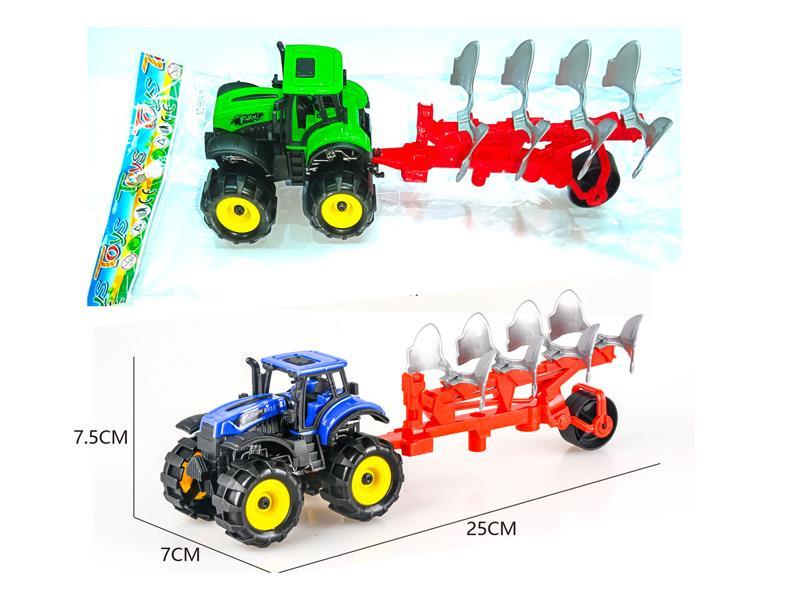 Friction Off Road Farmer'S Car With Plow Car