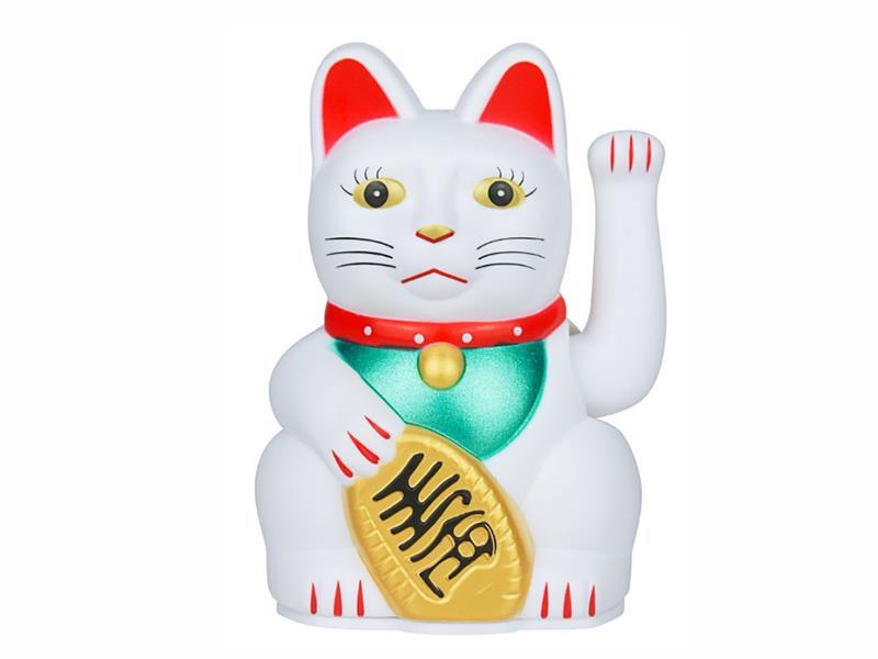 4" White Maneki-Neko
