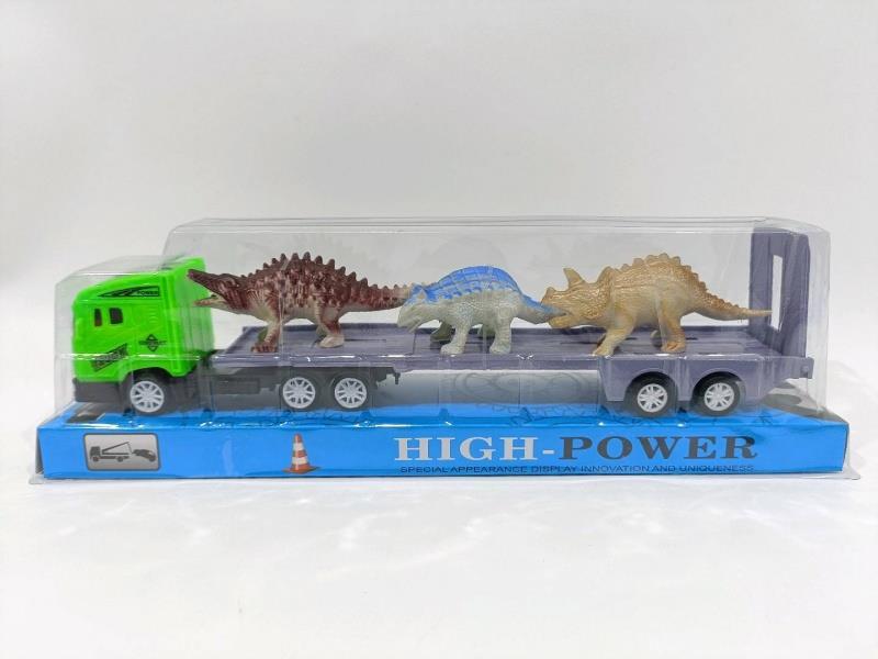 Inertial Car Towing Dinosaur