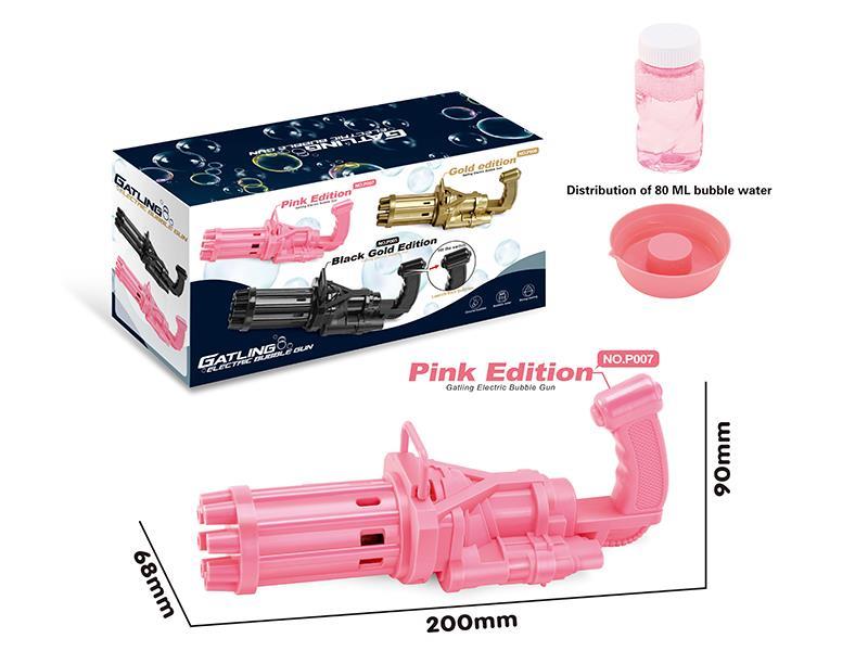 Pink Edition Gatling Electric Bubble Gun