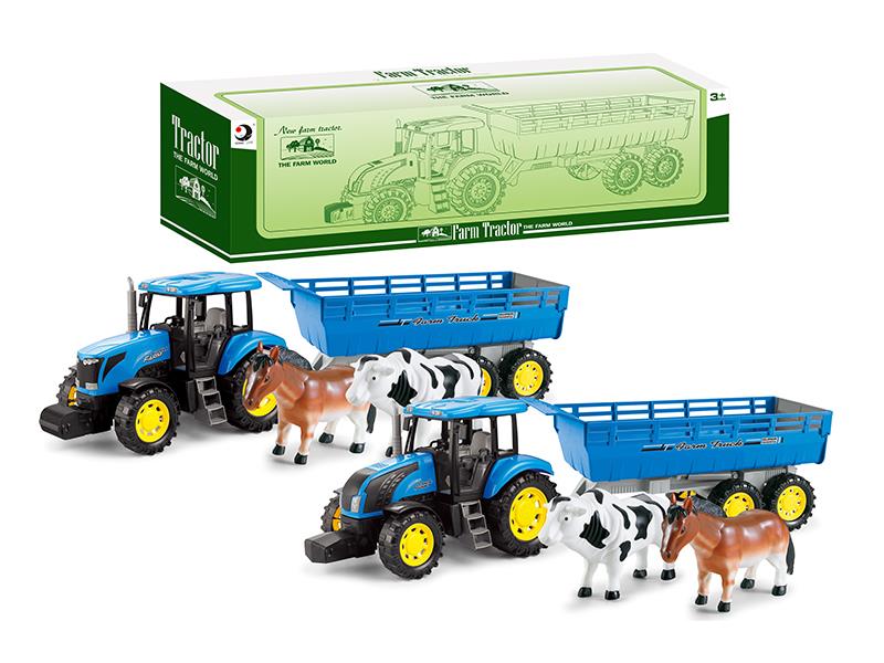 Friction Farm Tractor With Tailer