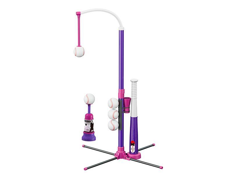 Baseball Sport Toys(Baseball Rack + Launcher + 3 Baseballs + Storage Bag)