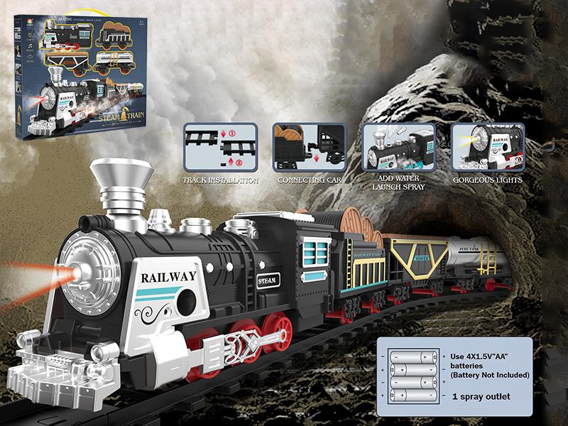 Simulated Retro Train Model Electric Steam Train Track