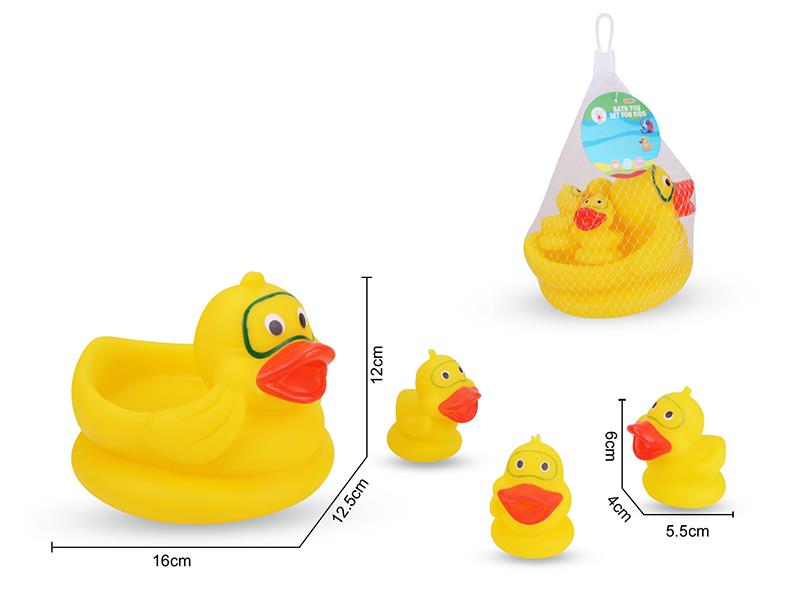 Cute Duck Kids Bath Toy Set