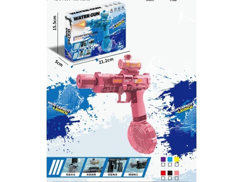 Little Ice Mouse Firelight Linkage Rebound Water Gun [Undetachable Nozzle In One Piece] Cherry Blossom Pink