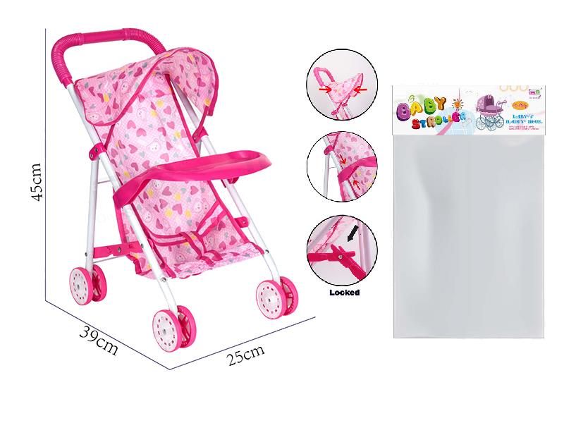 Baby Sunshade Stroller Toy With Adjustable Dinner Plate