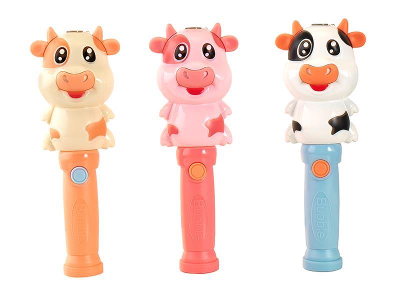 B/O Cartoon Cow Bubble Stick