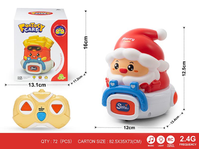 2.4G 3-Channel Remote Control Vinyl Santa Claus Car(With Lights And Music)