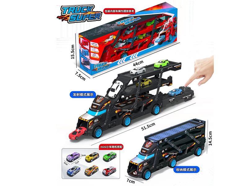 Black Fold Ejection Container Truck